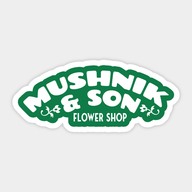 Mushnik & Son Employee Tee Sticker by showtimechamaco